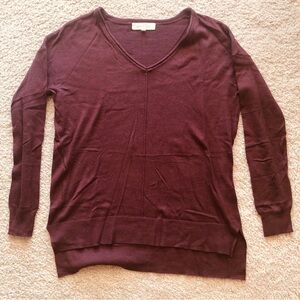 Grace & Lace V-Neck Burgundy Sweater size XS
